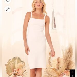 lulu white bodycon dress! Size XS